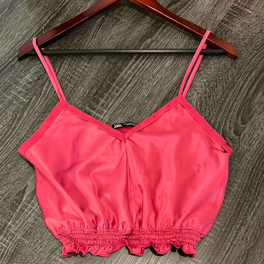 Zara Pink Satin Top
